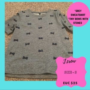 J Crew tiny bow sweatshirt